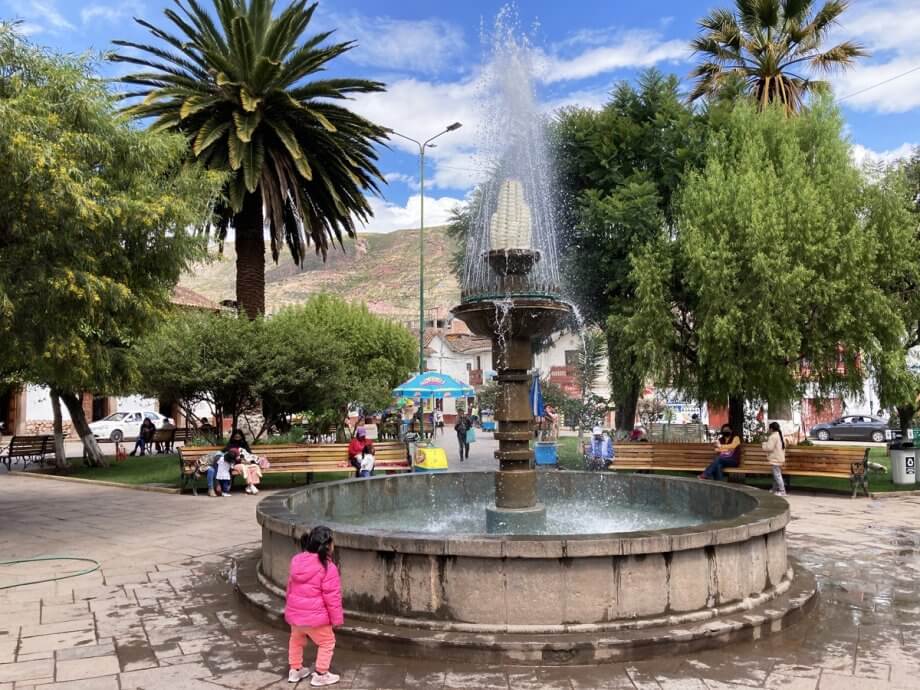 Main Plaza in Urubamba, Peru