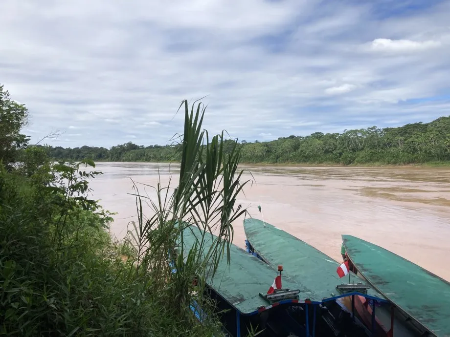 Boats to Cross the Tambopata River